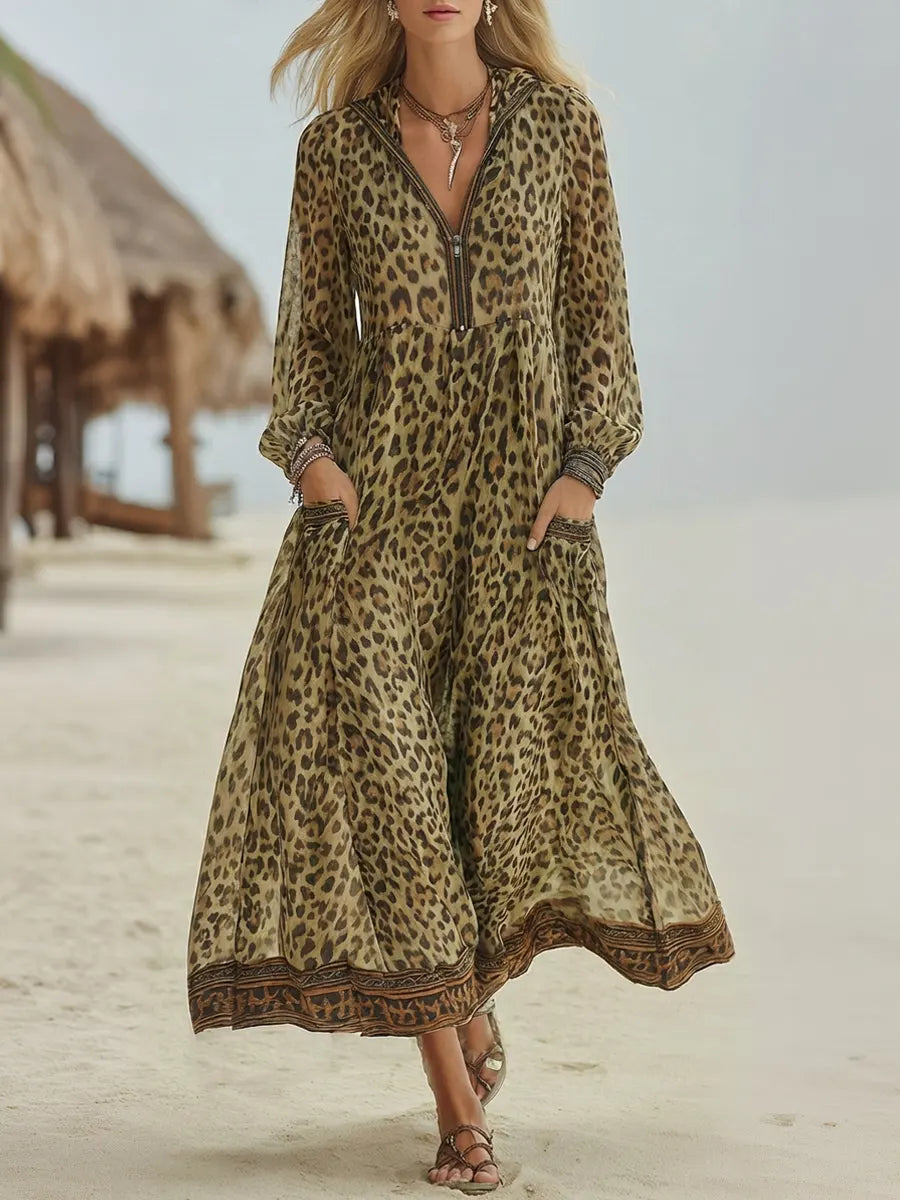 Retro Midi Dress in premium, Affordable Luxury