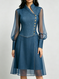 Chic Dress in denim, Affordable Luxury