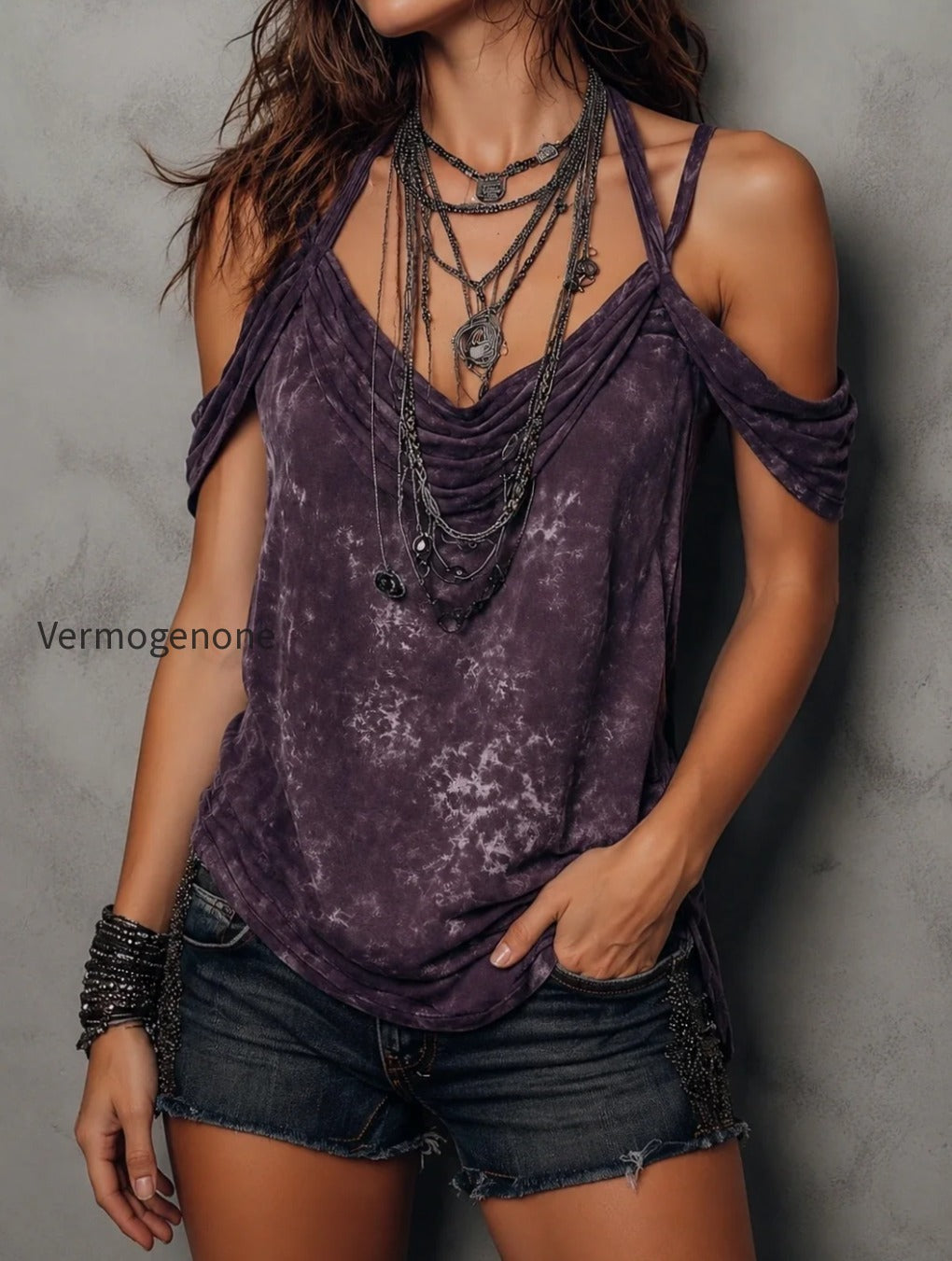 retro-bohemian-tie-dye-print-shoulder-strap-top