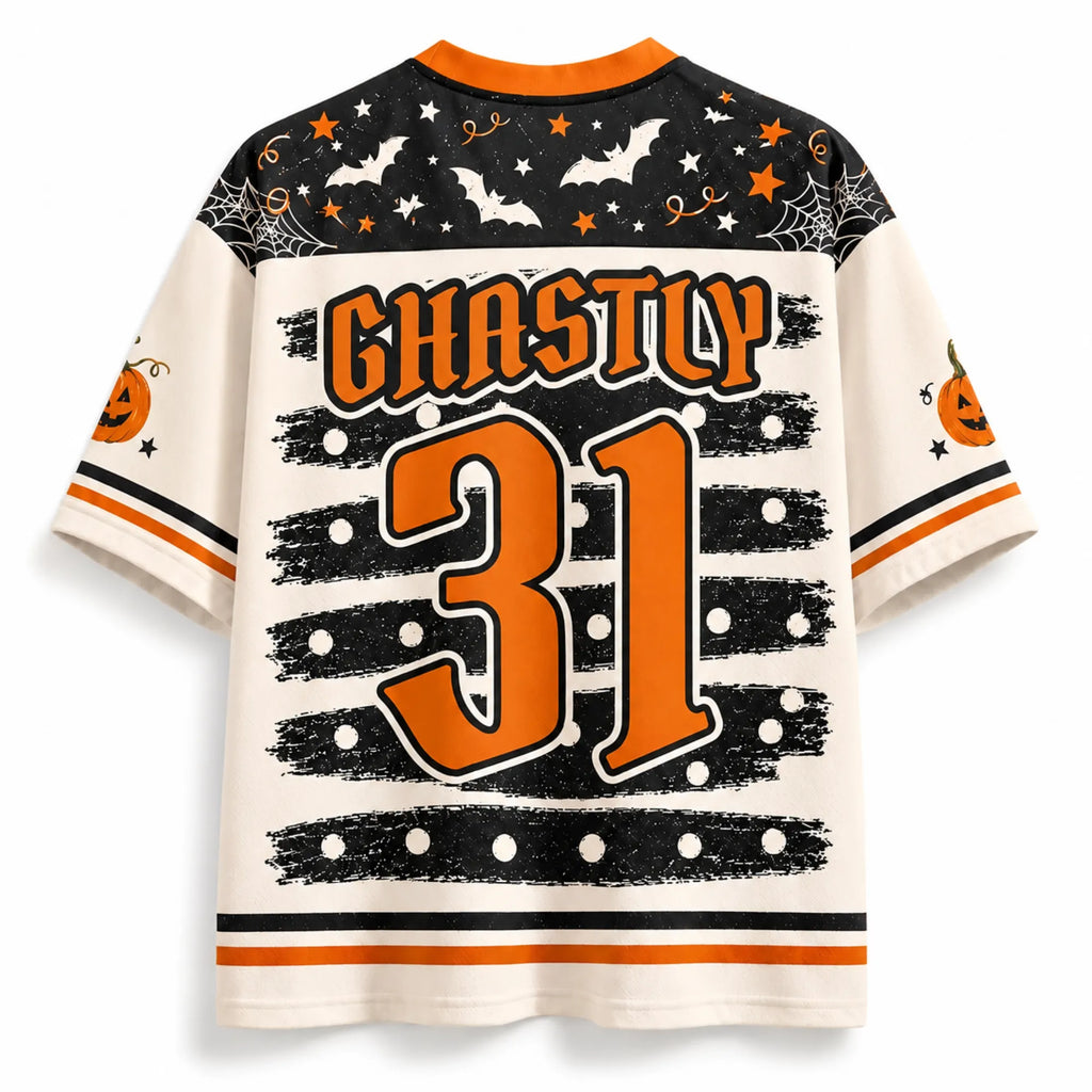 Chaotic Club Vintage Pumpkin Ghastly Halloween Mesh Jersey