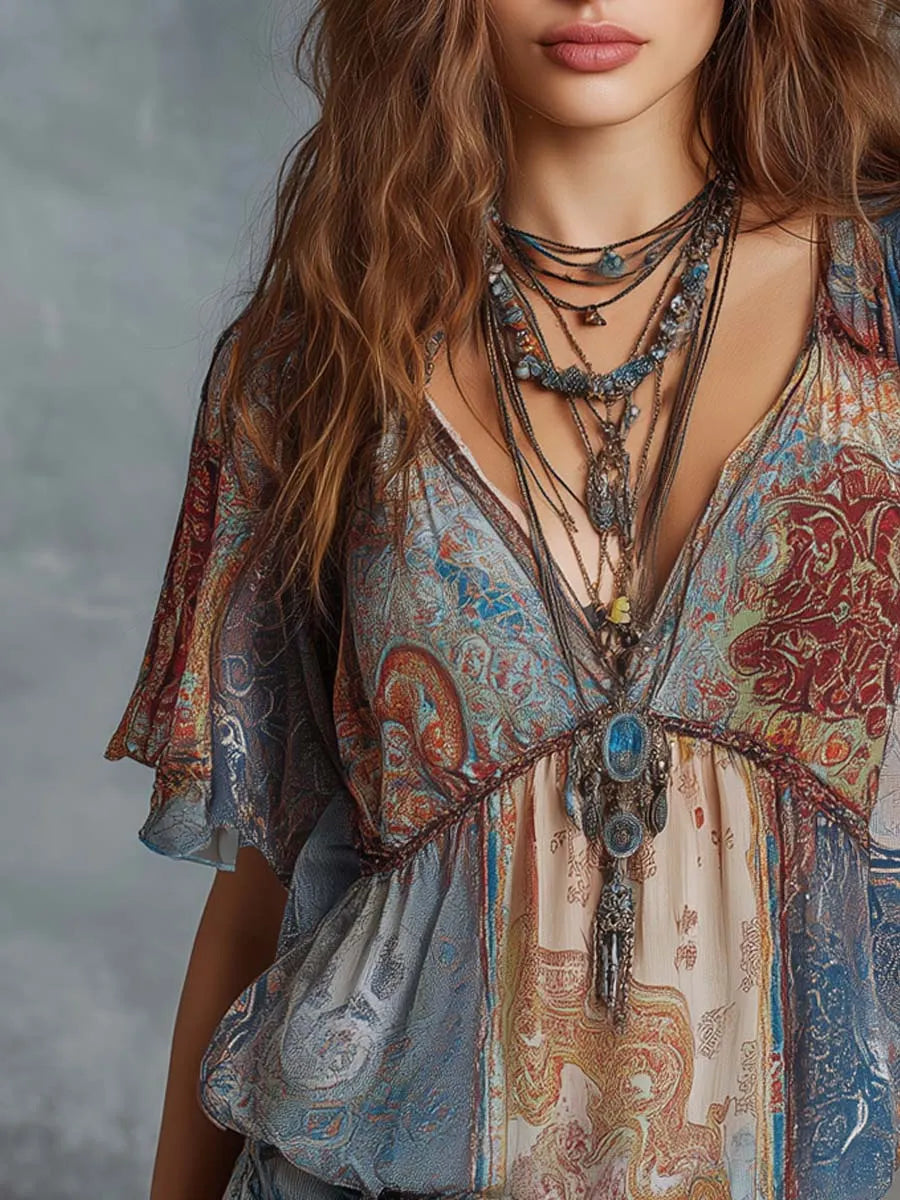 Retro Blouse in chiffon, Best Value