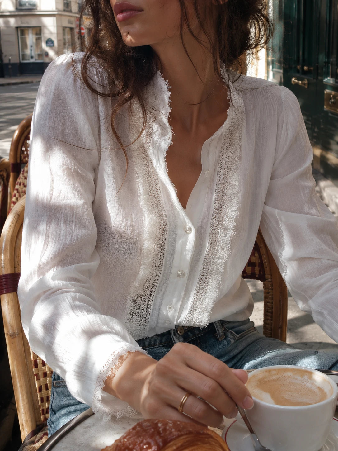 Vintage Blouse in cotton, Premium Look