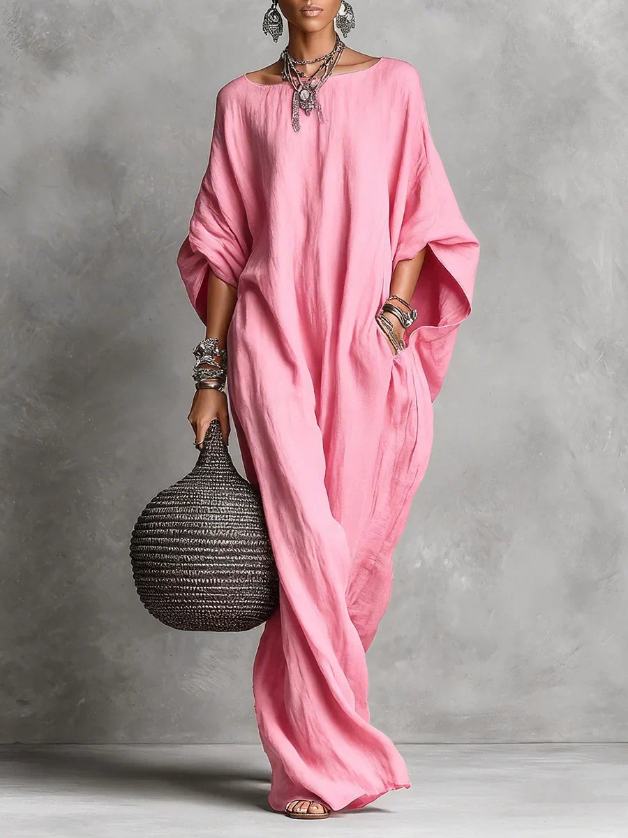 🔥 Limited Time Sale – 55% OFF Minimalist Casual Sleeveless Cotton And Linen Long Dress