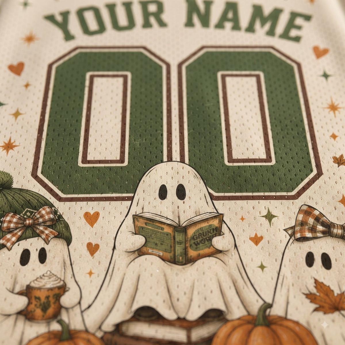 Chaotic Club Just A Girl Who Loves Spooky Books Beige Bookworm Long Sleeve Jersey