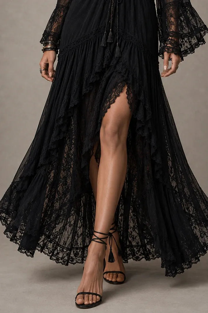 Boho Maxi Dress in lace, Premium Look