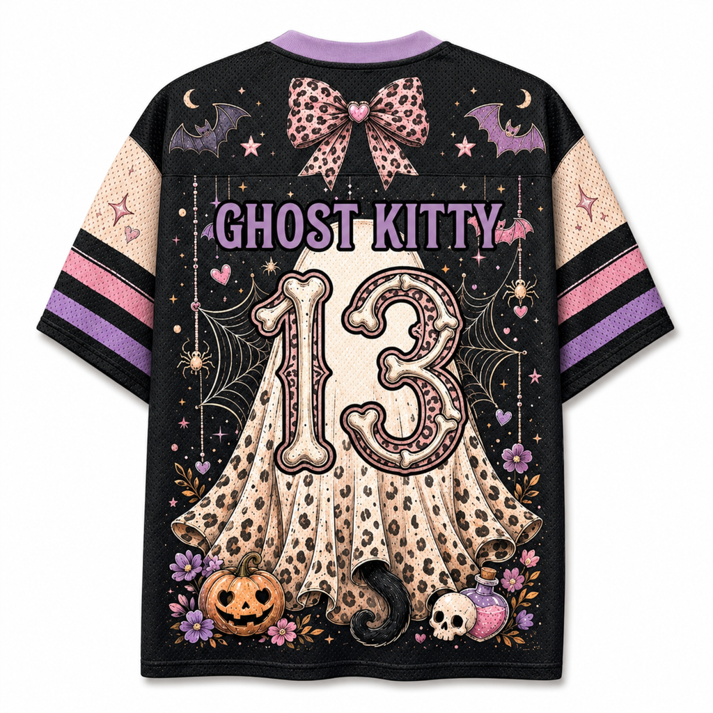 Chaotic Club Preppy Ghost Coquette Ghost Bow Mesh Jersey