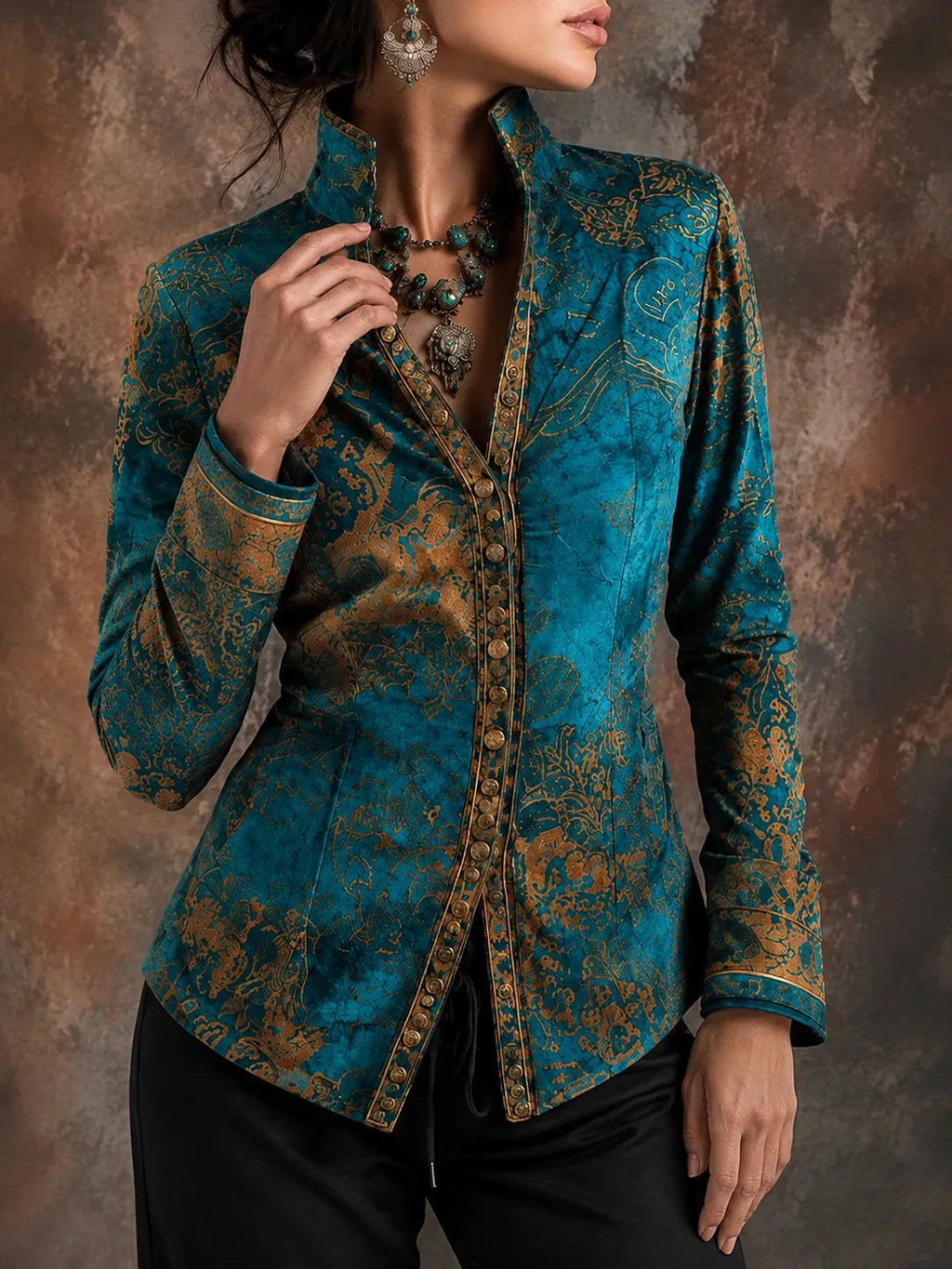 Blouse with velvet – Premium Look