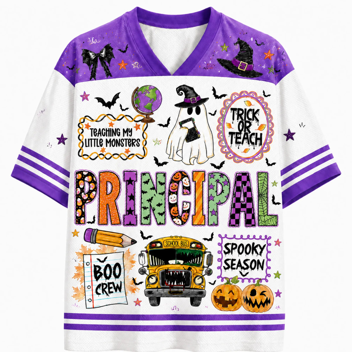 Chaotic Club School Staff Halloween Spooky Season Mesh Jersey