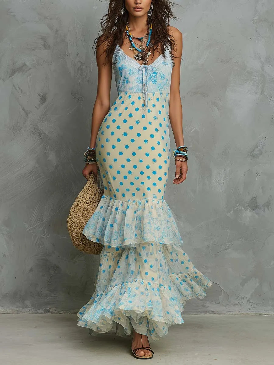 Boho Maxi Dress in chiffon, Unbeatable Price