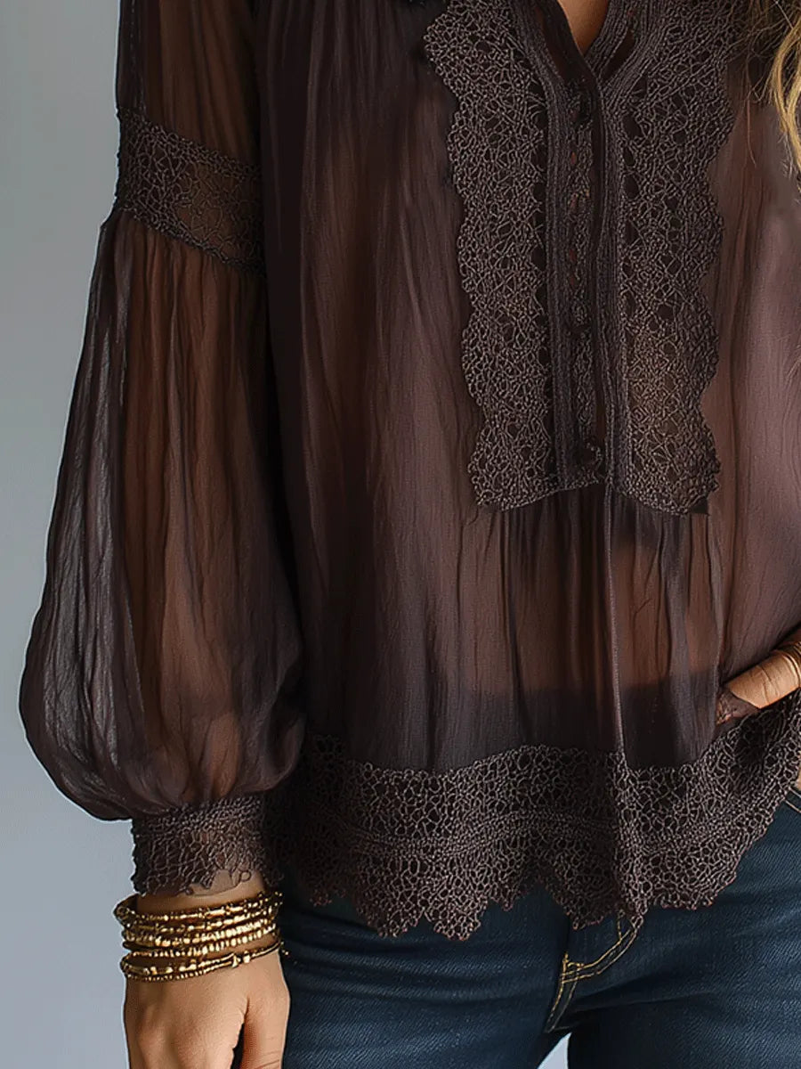 Bohemian Blouse in lace, Smart Price