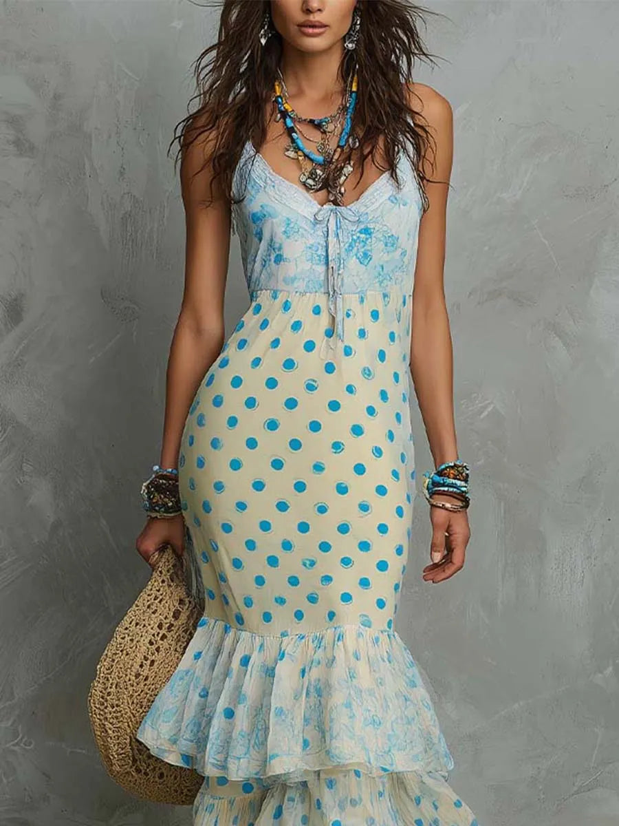Boho Maxi Dress in chiffon, Unbeatable Price