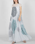 Perfect Day to Evening part wear dress with unique 3D floral placement embroidery
