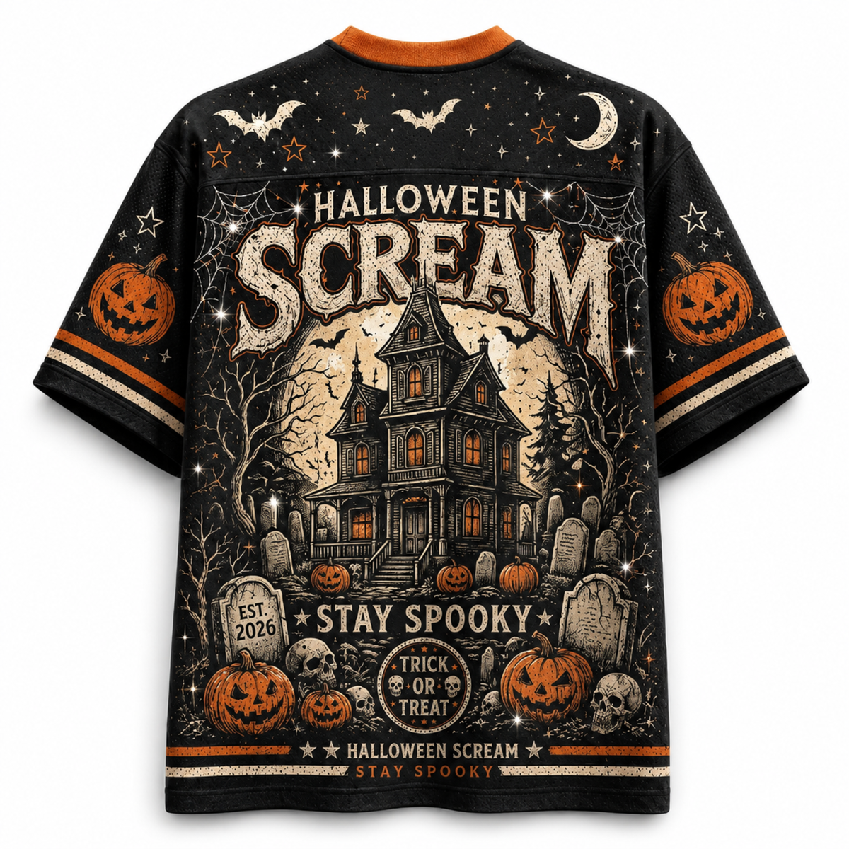 Chaotic Club Vintage Halloween Scream Ghostface Mesh Jersey