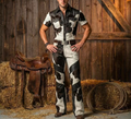 Men's Western-style Top And Trousers Two-piece Set