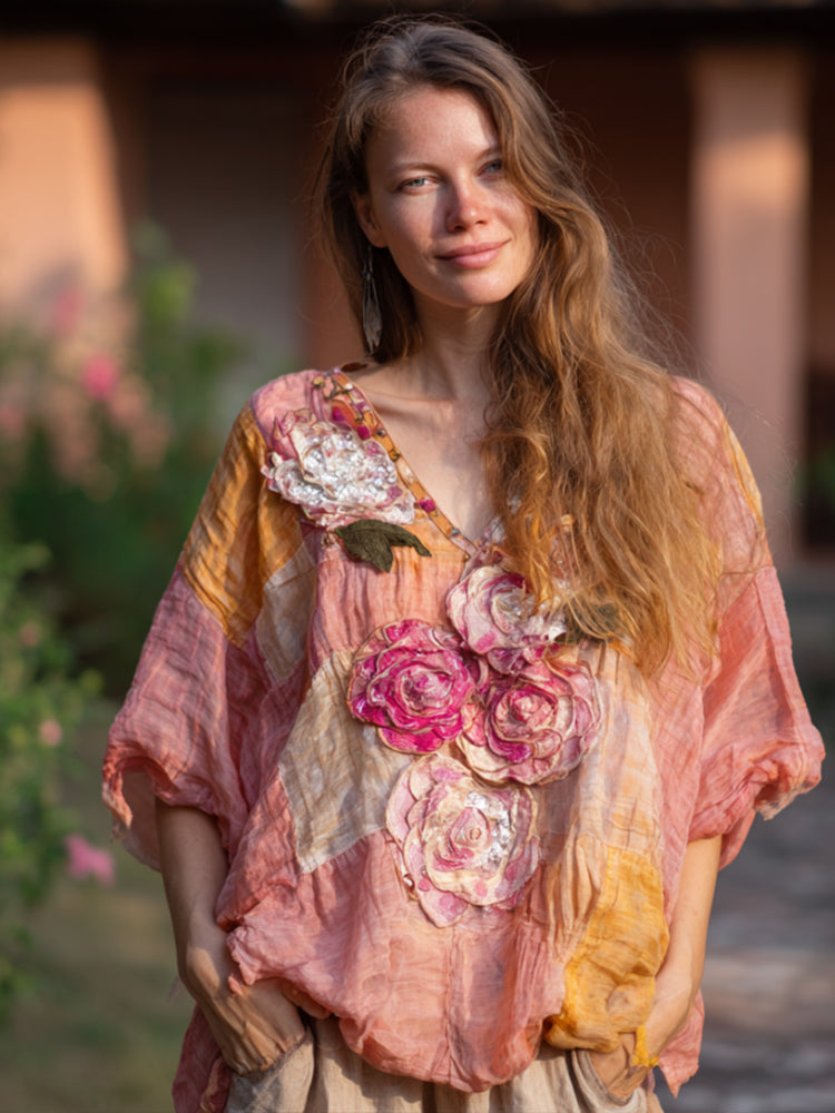 Bohemian Shirt in soft, Designer Aesthetic