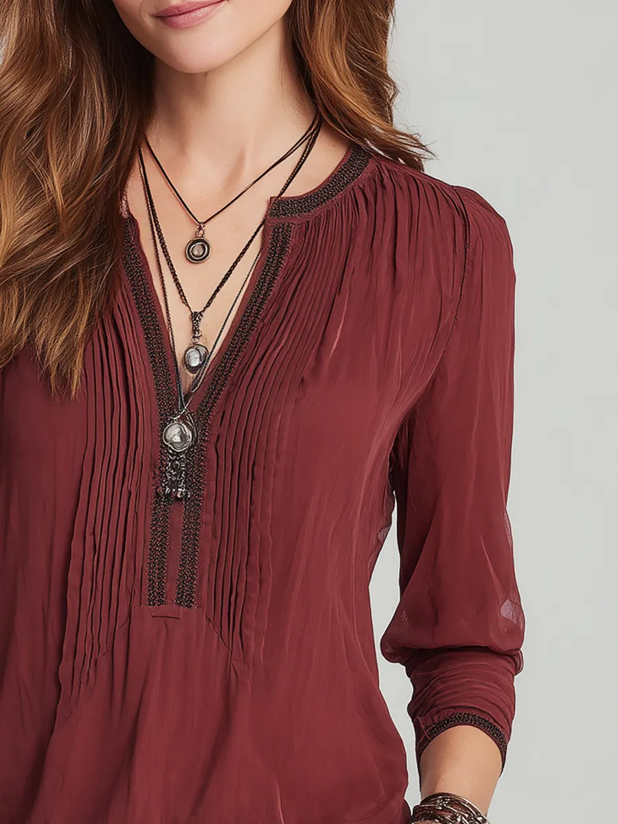 Vintage Shirt in pleated, Premium Look