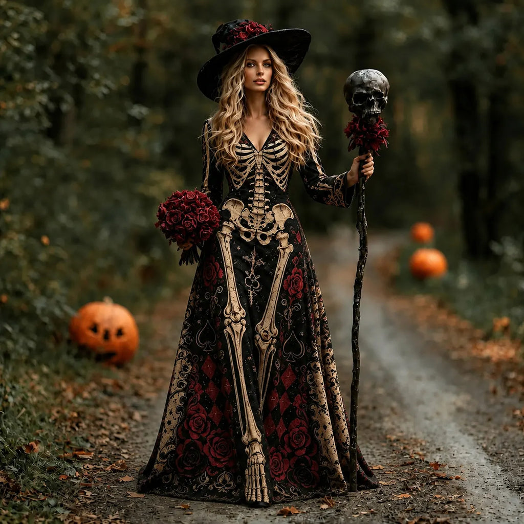 Spooky-Cute Maxi Dress – Halloween Favorite