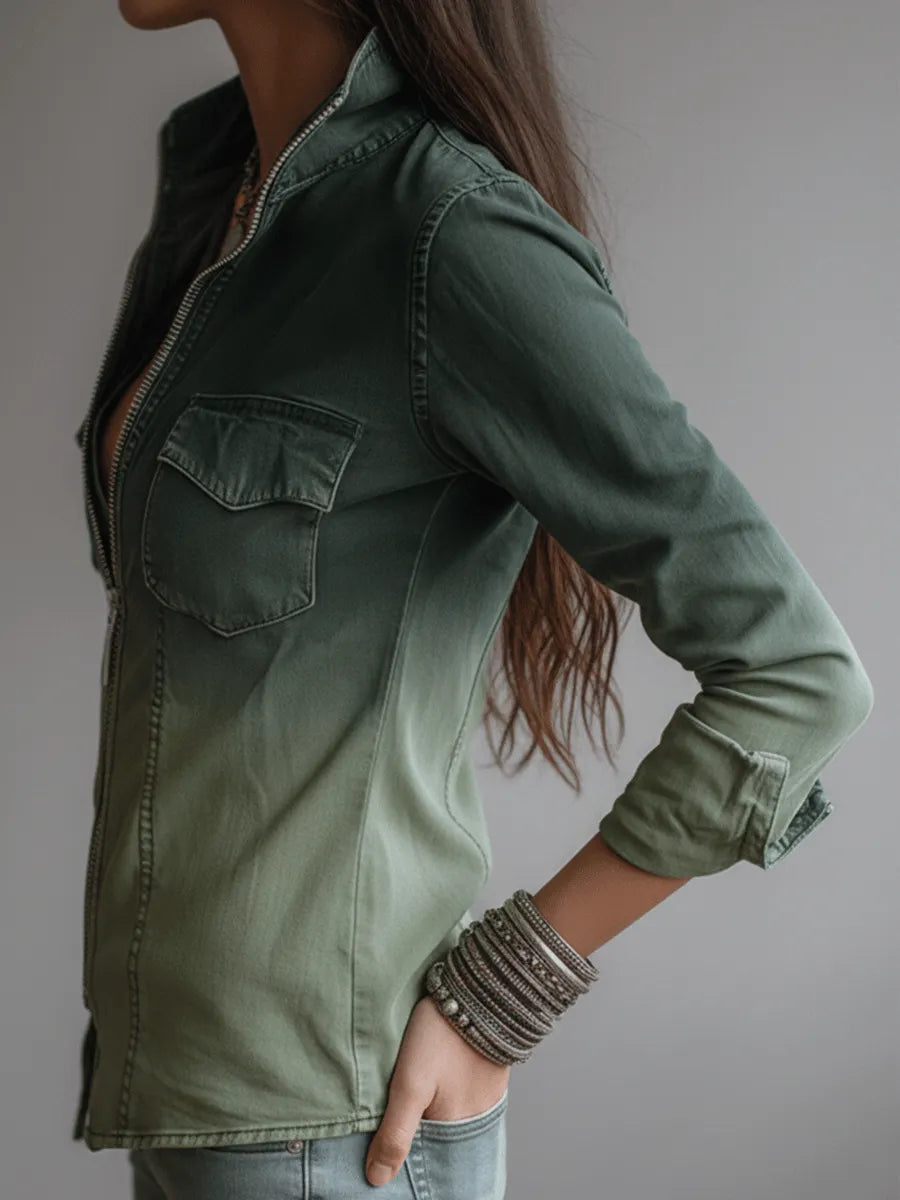 Chic Blouse in denim, Unbeatable Price