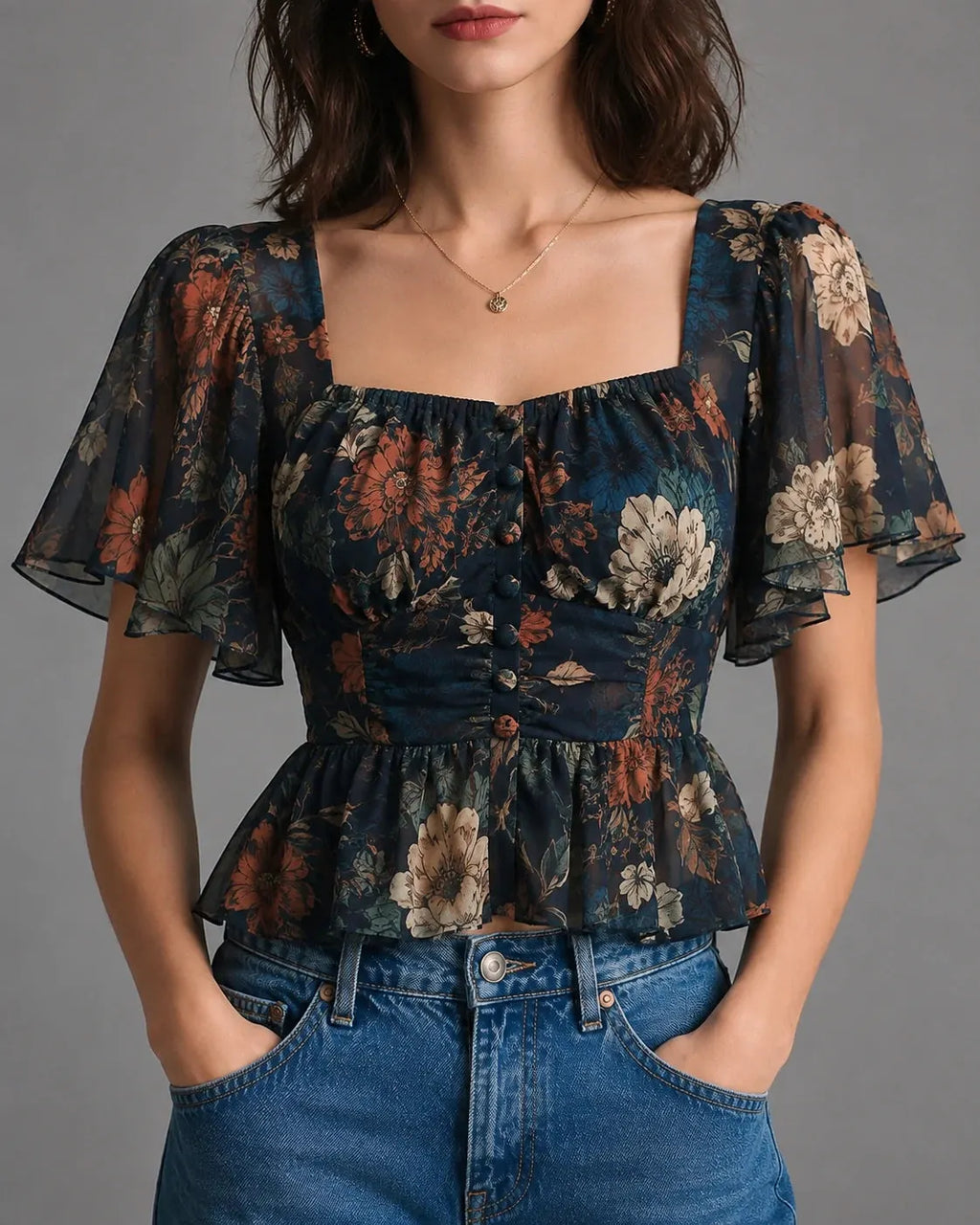 Top with chiffon – Affordable Luxury