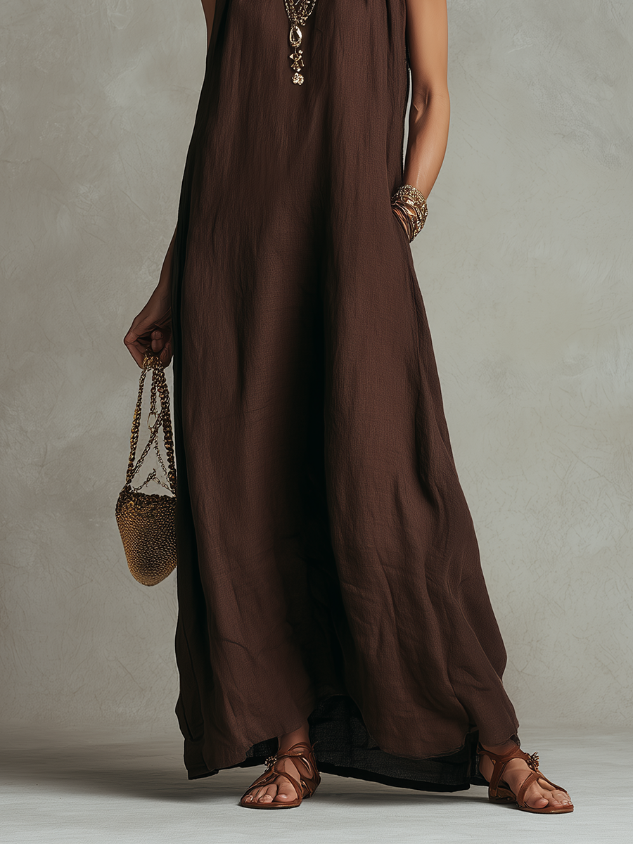 Chic Dress in linen, Premium Look