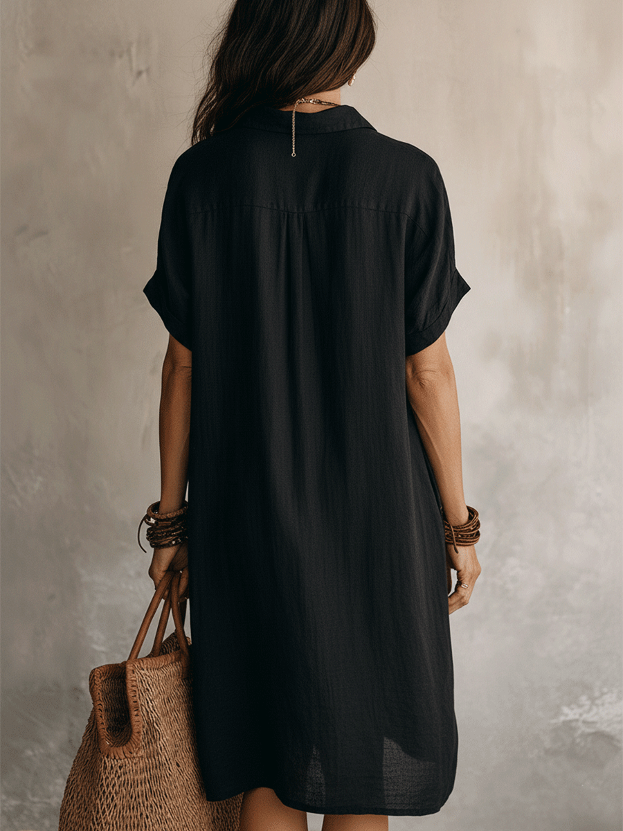 Boho Midi Dress in linen, Unbeatable Price