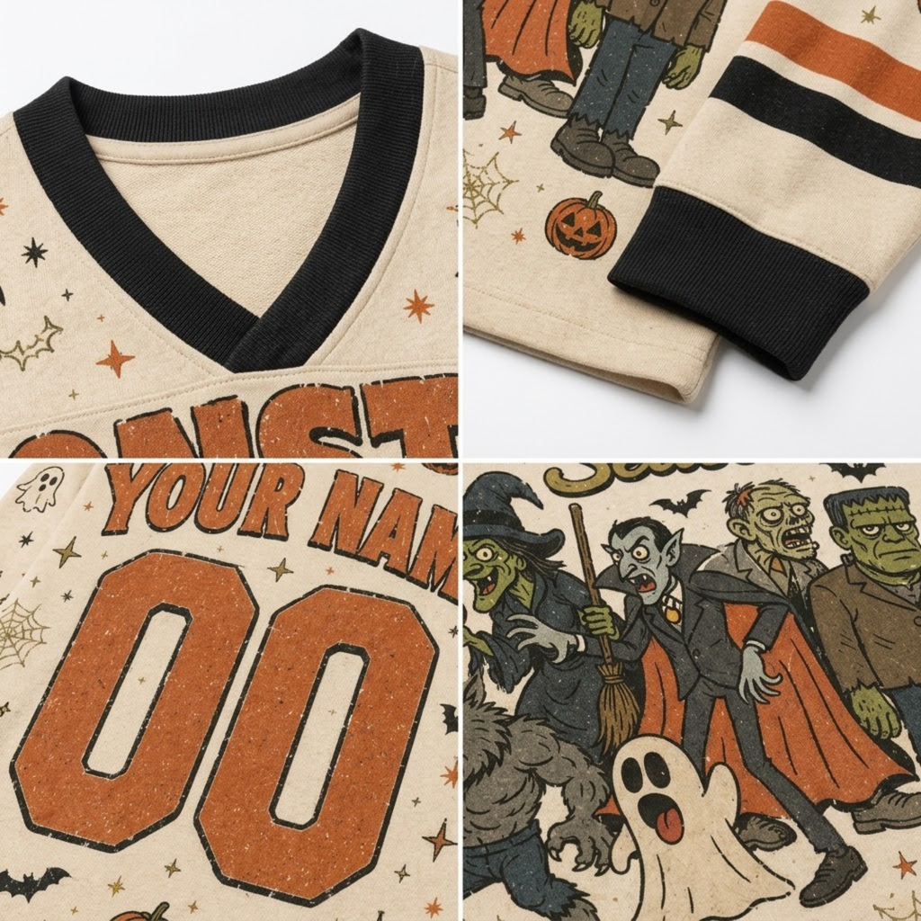 Chaotic Club Custom Monster Season Halloween Long Sleeve Jersey