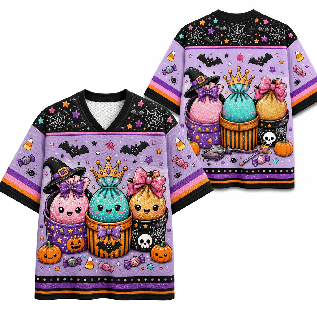 Chaotic Club Cute Kawaii Glitter Candy Treats Halloween Mesh Jersey