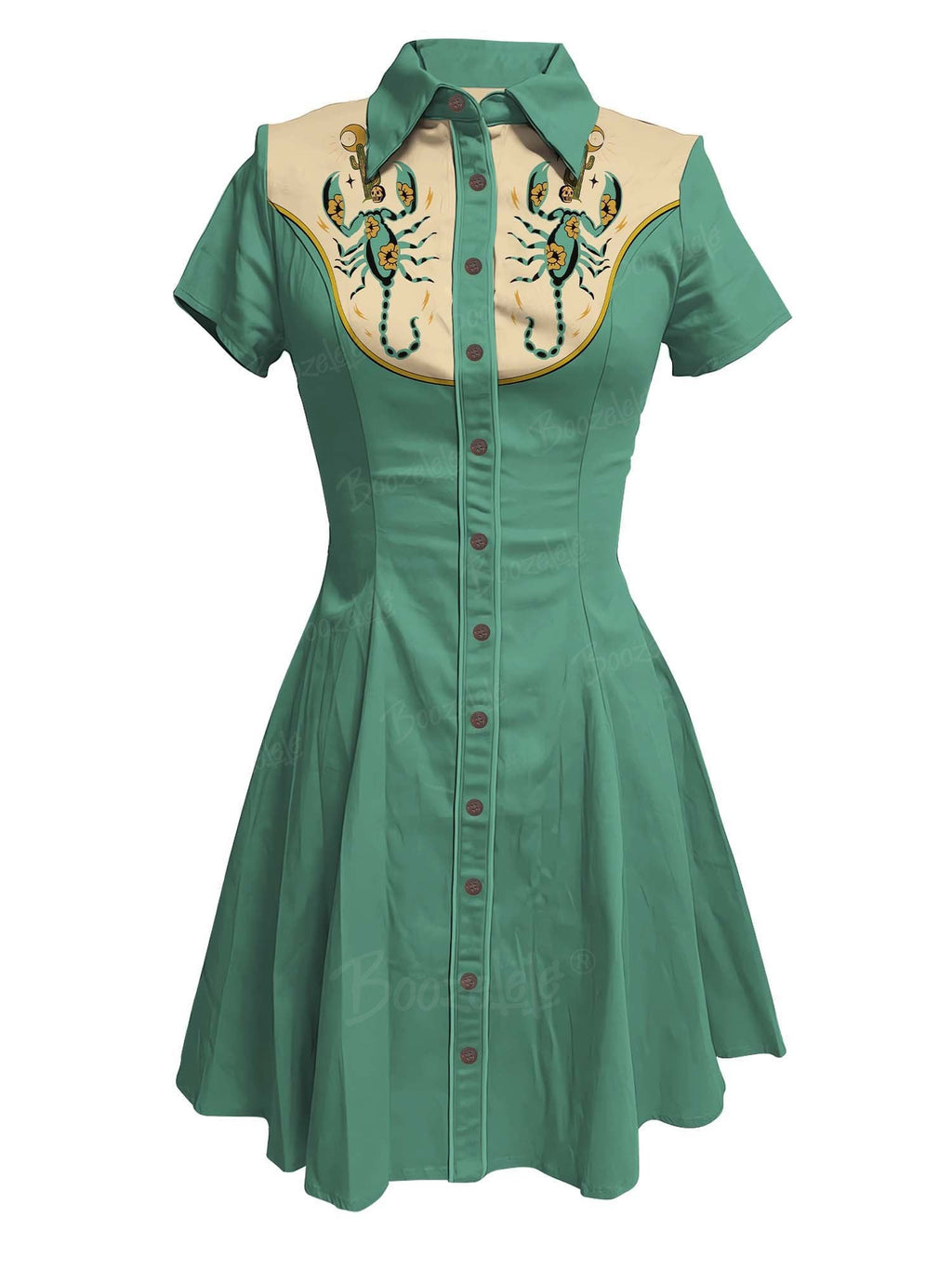 [Clearance]Western Scorpion And Cactus - 100% Cotton Dress
