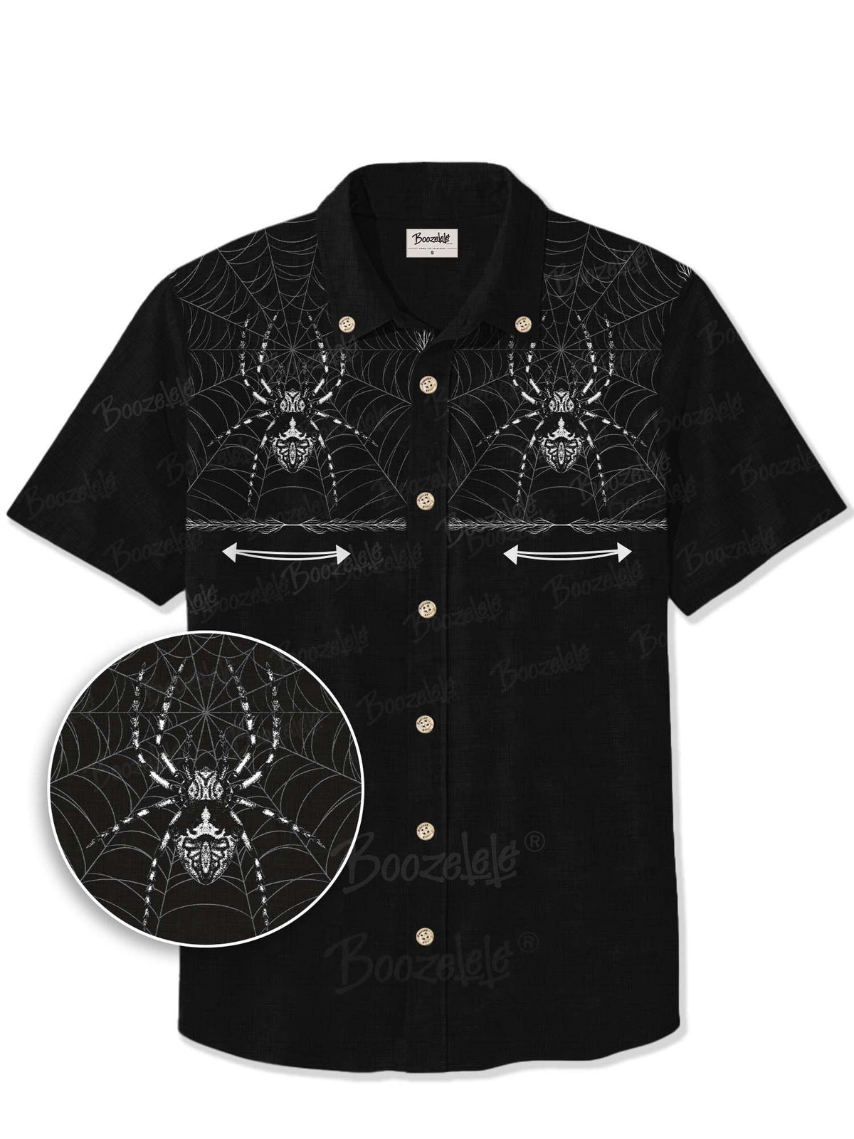 [Mystic Heart X Boozelele]Spider On Spider Web  - 100% Cotton Shirt