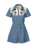 Halloween Ghost Cowboy - 100% Cotton Pocket Jumpsuit