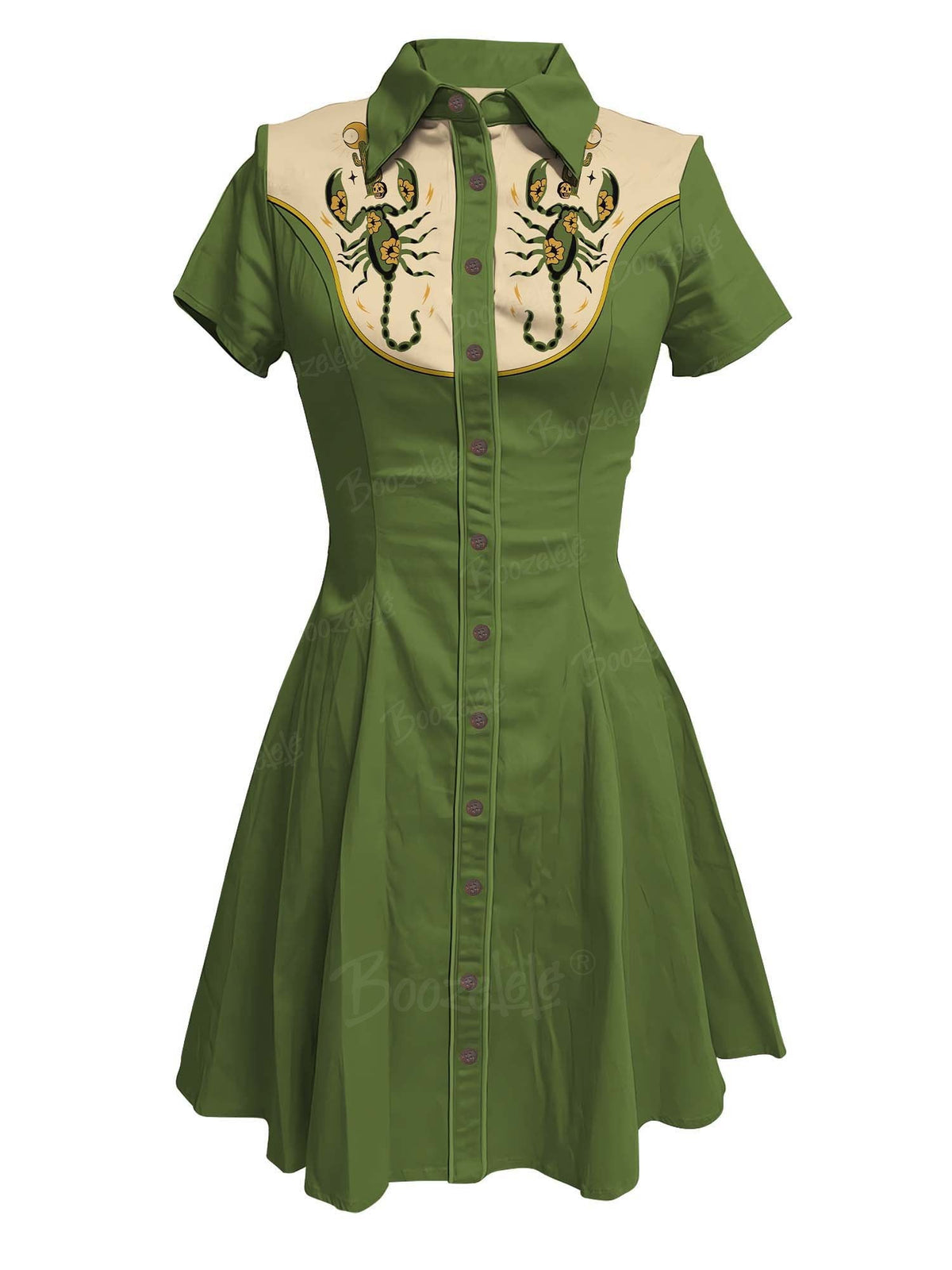 [Clearance]Western Scorpion And Cactus - 100% Cotton Dress