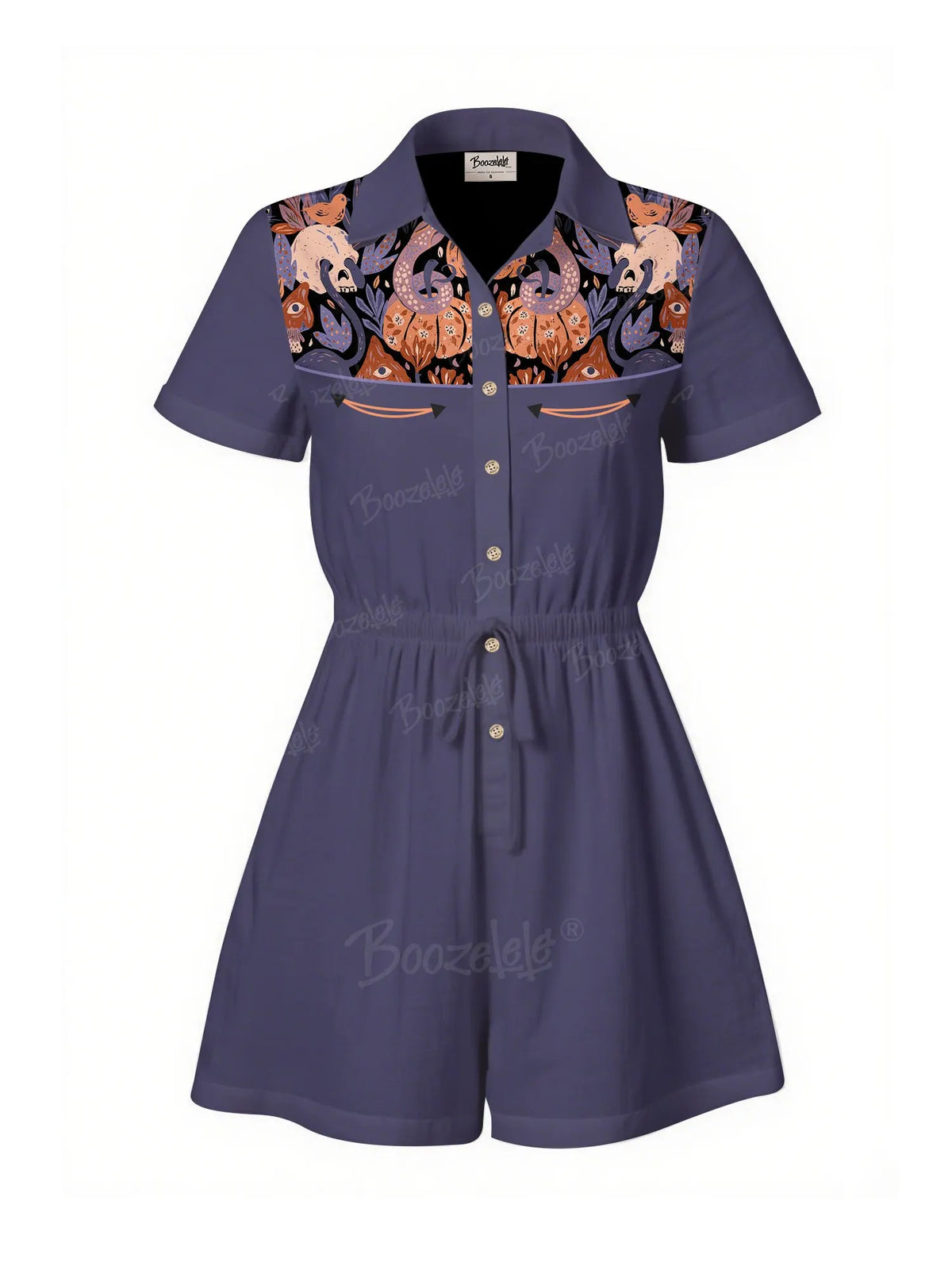 [Samira AhmadianZadeh X Boozelele]Cottagecore Halloween - 100% Cotton Pocket Jumpsuit