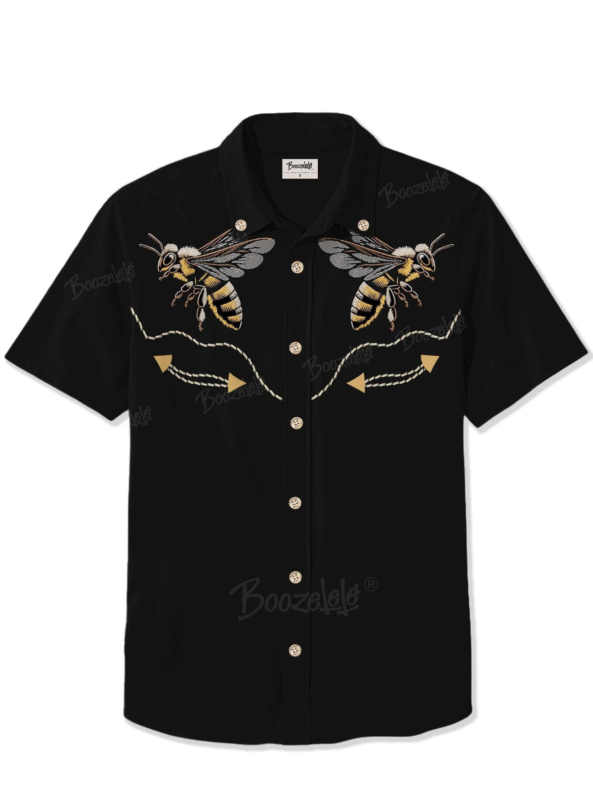 [Embroidery]Bee - 100% Cotton Shirt