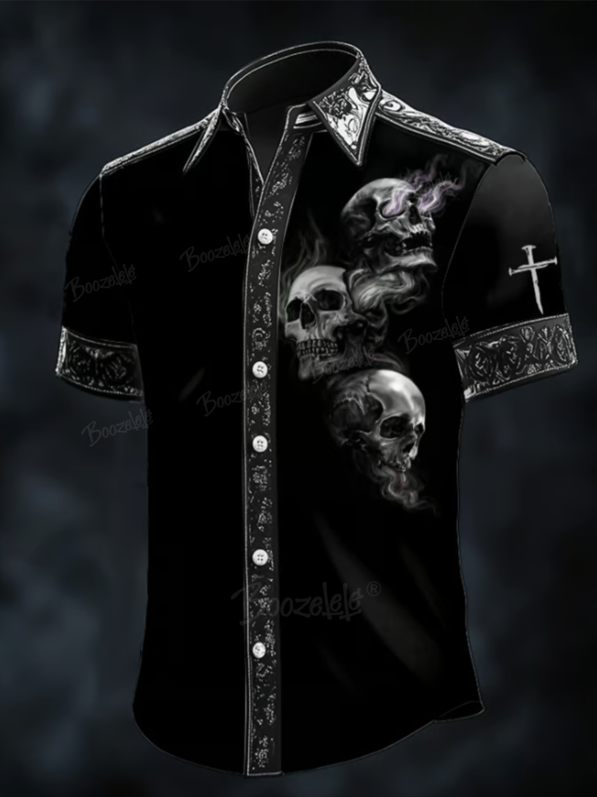 Dark Skull Print - 100% Cotton Shirt