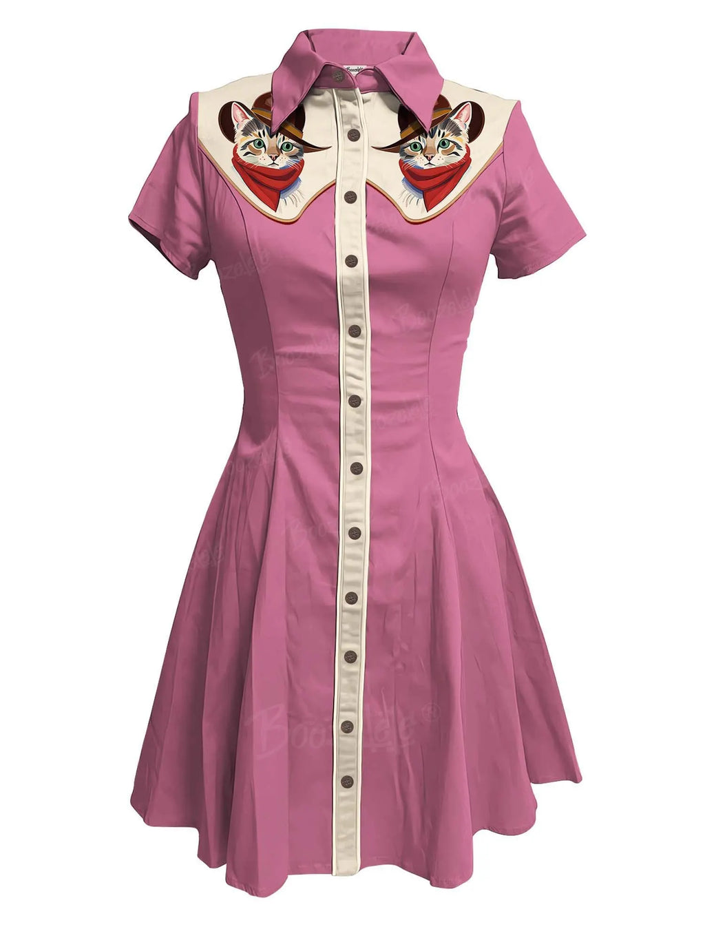 [Clearance]Western Cute Cat Cowboy - 100% Cotton Dress